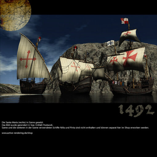 Santa Maria - Kolumbus Flaggschiff - Columbus Flag Ship - 3D Model