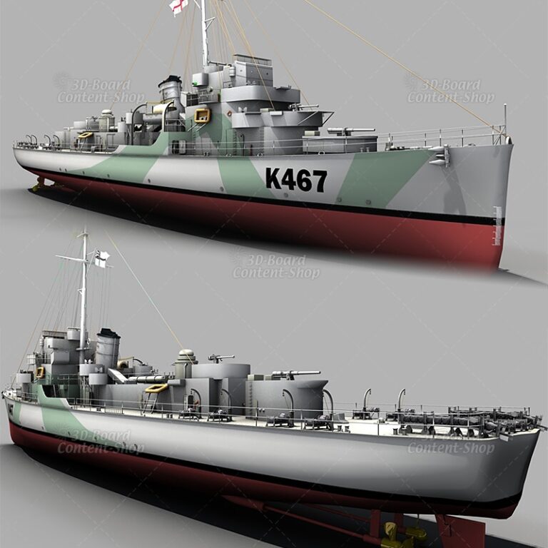 HMS Bligh Royal Navy K467 3Dfame Auetarget