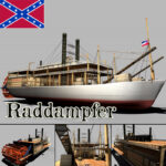 Mississippi Raddampfer 3D Model