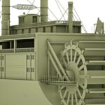 Mississippi Raddampfer 3D Model