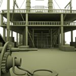Mississippi Raddampfer 3D Model