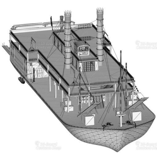 Mississippi Raddampfer 3D Model