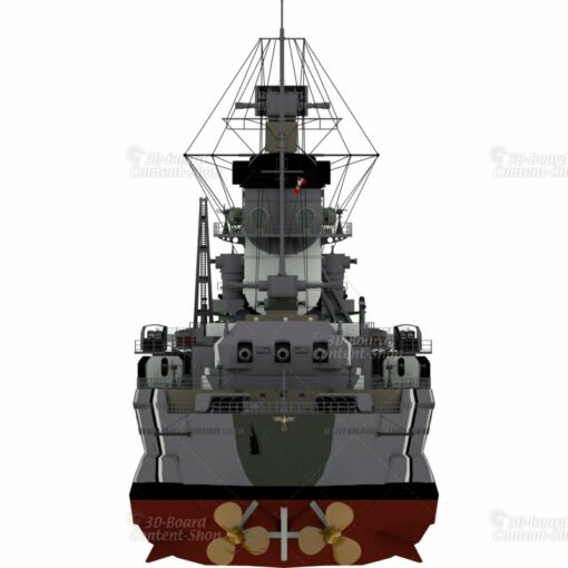 Panzerschiff Deutschland Schwerer Kreuzer Lützow 3D Model