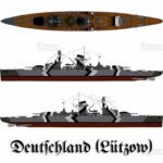 Panzerschiff Deutschland Schwerer Kreuzer Lützow 3D Model