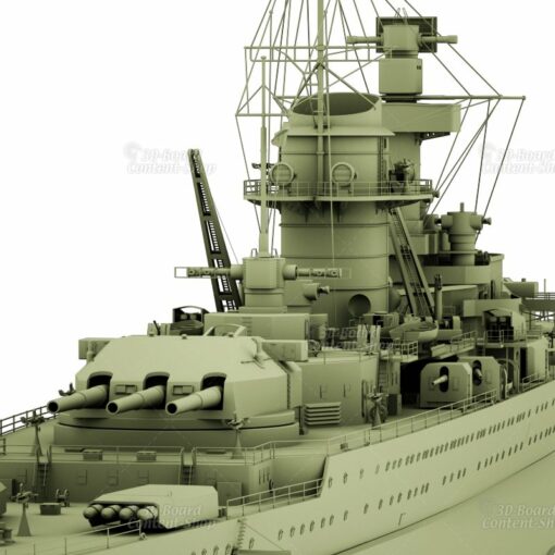 Panzerschiff Deutschland Schwerer Kreuzer Lützow 3D Model