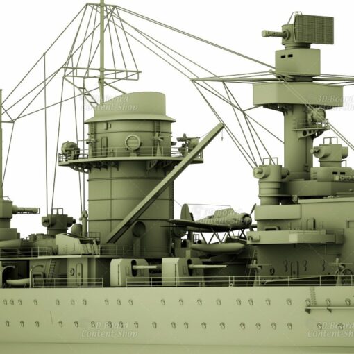 Panzerschiff Deutschland Schwerer Kreuzer Lützow 3D Model