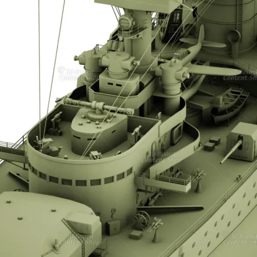 Panzerschiff Deutschland Schwerer Kreuzer Lützow 3D Model