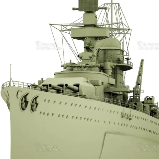 Panzerschiff Deutschland Schwerer Kreuzer Lützow 3D Model