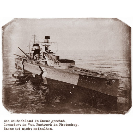 Panzerschiff Deutschland Schwerer Kreuzer Lützow 3D Model