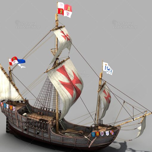 Santa Maria - Kolumbus Flaggschiff - Columbus Flag Ship - 3D Model