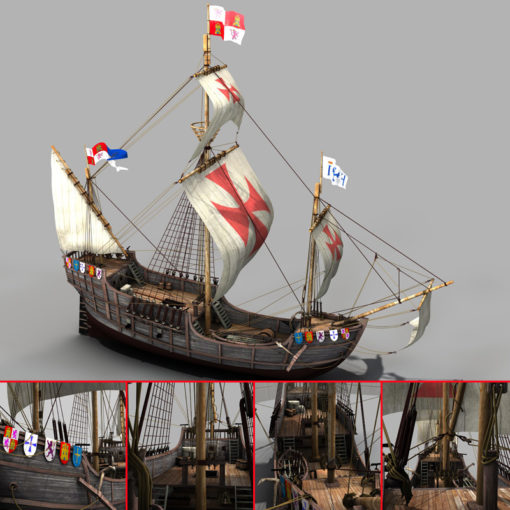 Flotte des Kolumbus - Fleet Columbus - 3D Model