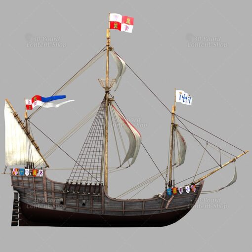 Santa Maria - Kolumbus Flaggschiff - Columbus Flag Ship - 3D Model